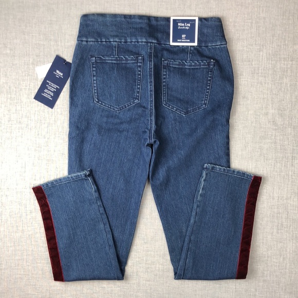 2P 4P Charter Club Velvet Trim Slim Leg Jeans Petite - Picture 5 of 7